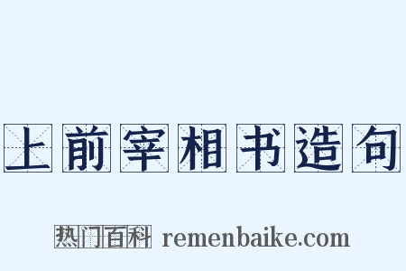 上前宰相书造句是什么意思的图片